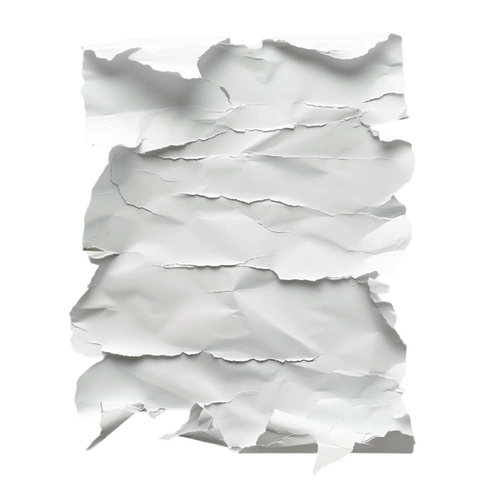 a piece of white paper with torn edges png