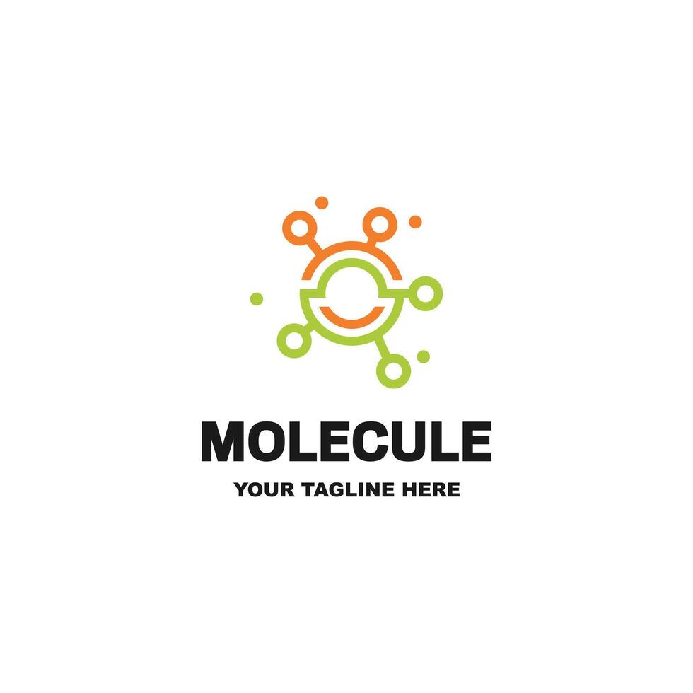 Science molecule logo design for technology. Suitable for your design need, logo, illustration, animation, etc. vector