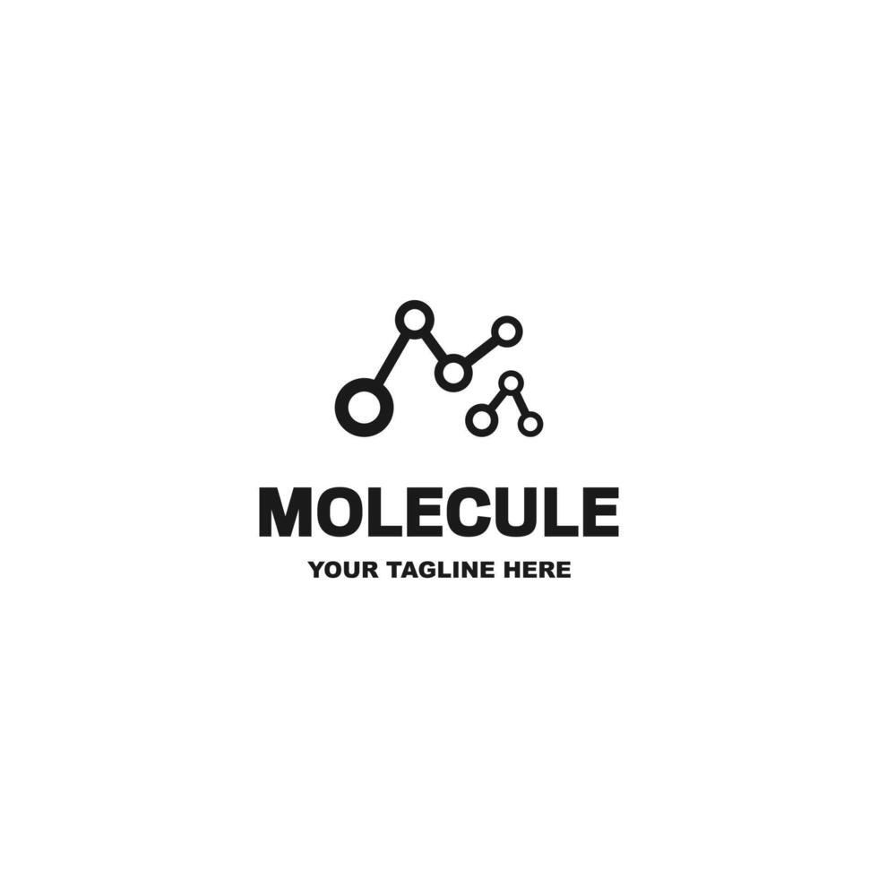Letter M with molecule design logo template illustration. Suitable for your design need, logo, illustration, animation, etc. vector