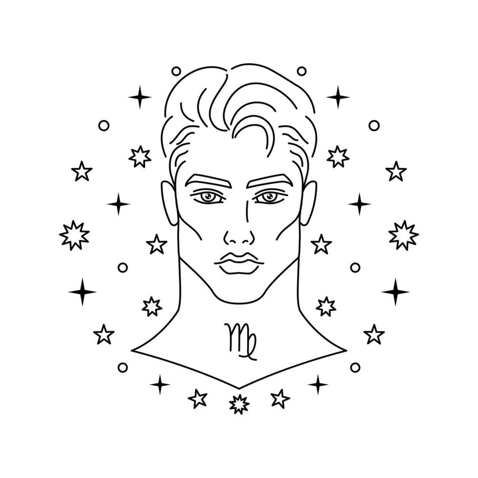 Virgo zodiac sign vector