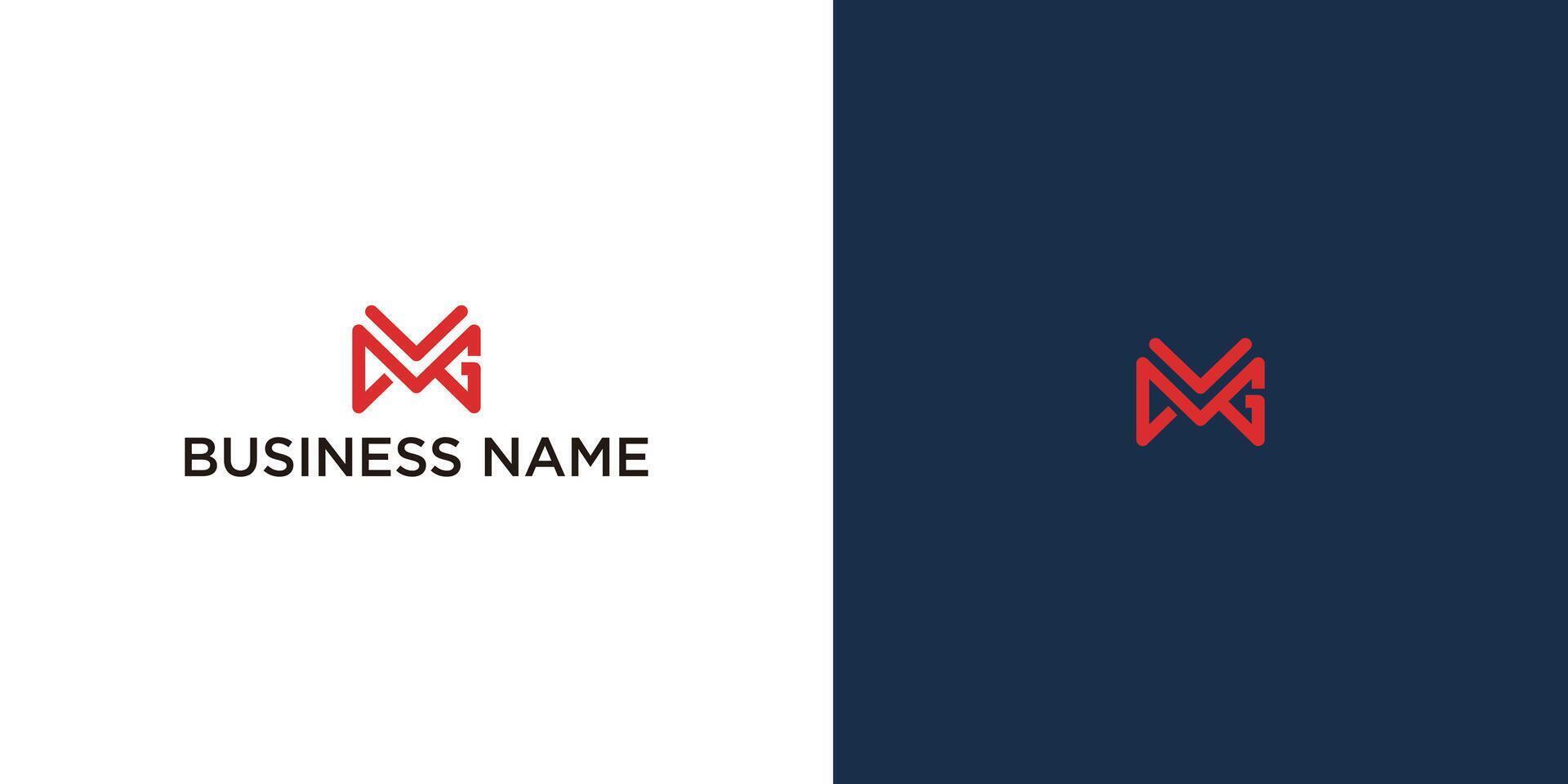 he original M C G logo is stylish and elegant in shape vector