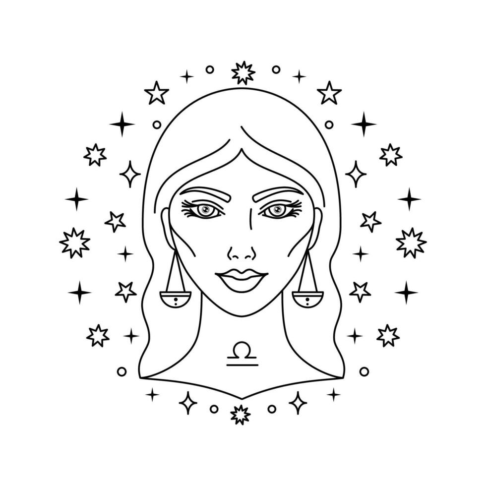 Libra zodiac sign vector