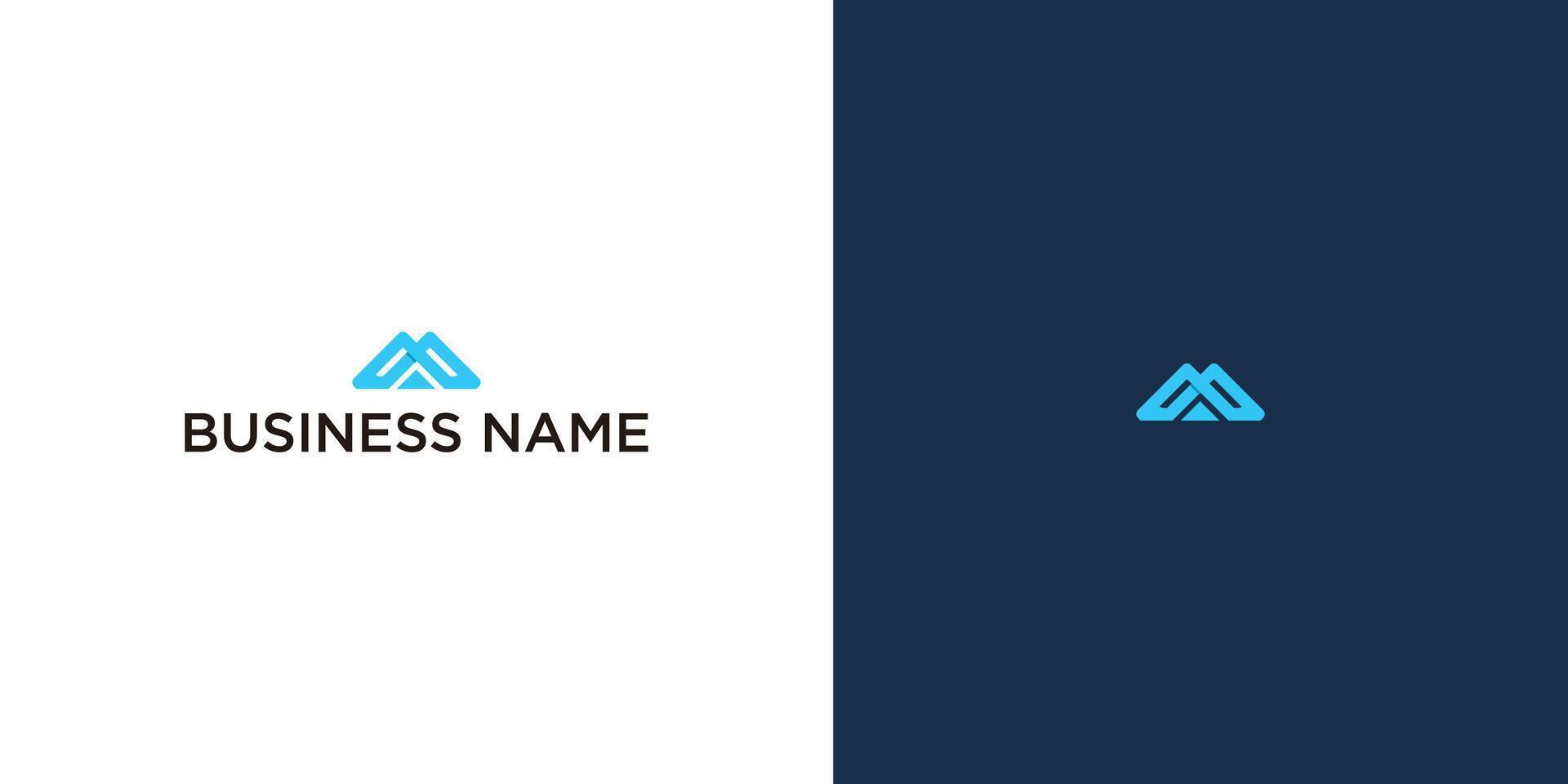 MA Letter Logo Design with Creative Modern Trendy vector