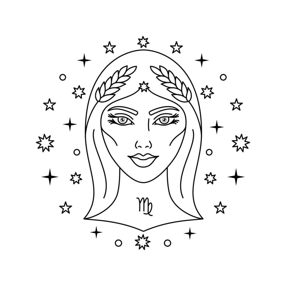 Virgo zodiac sign vector
