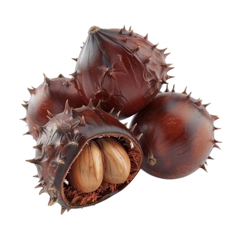 beauty full chestnuts on a transparent background png