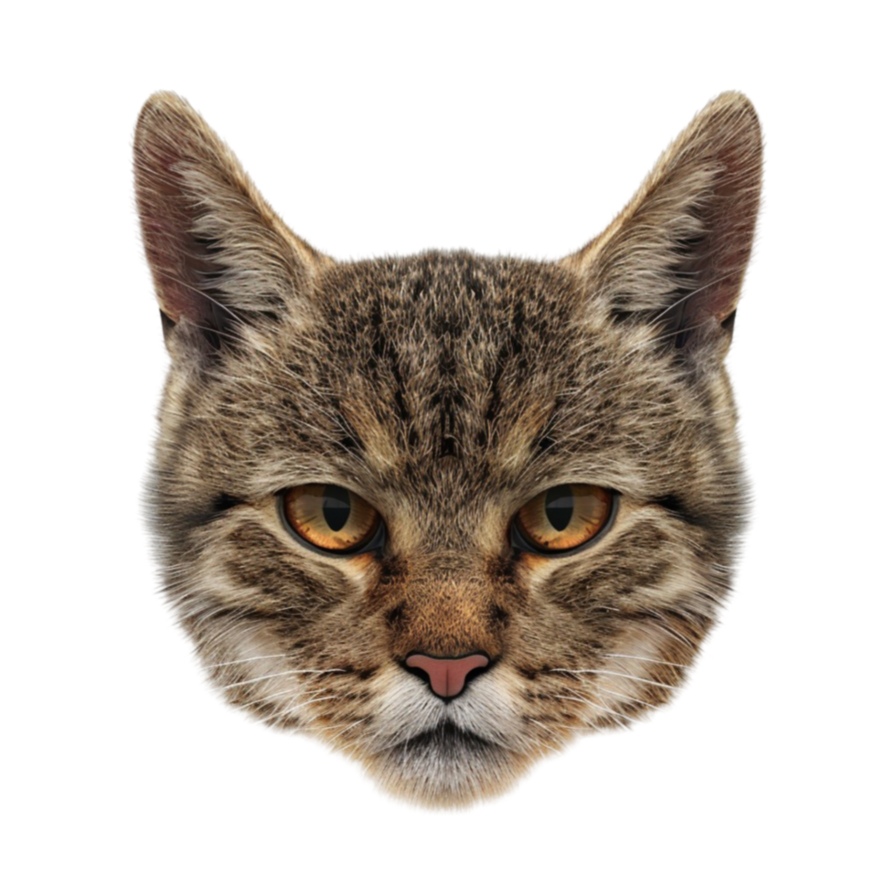 a cat's face on a transparent background png