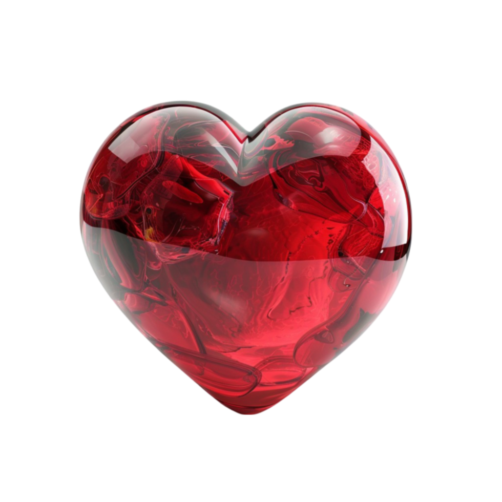 a red heart shaped glass on a transparent background png