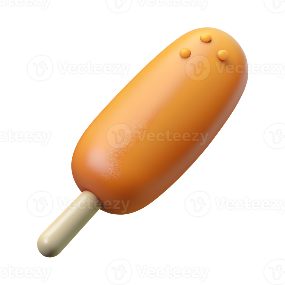 Single Golden Corn Dog png