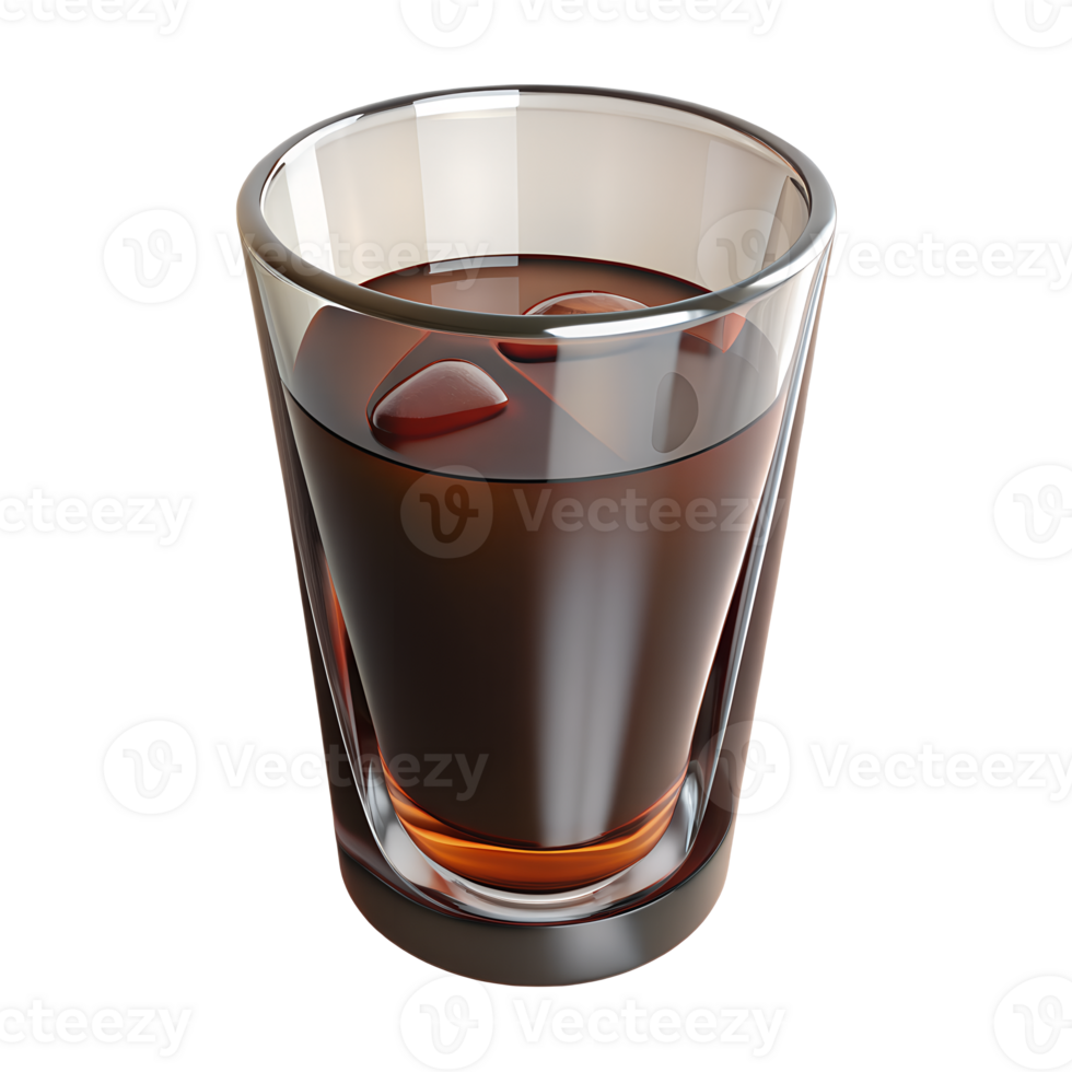 Glas von Limonade mit Eis Würfel 3d Symbol png