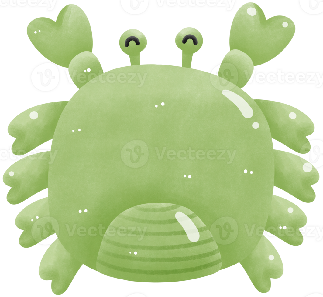 Smile Green Crab png