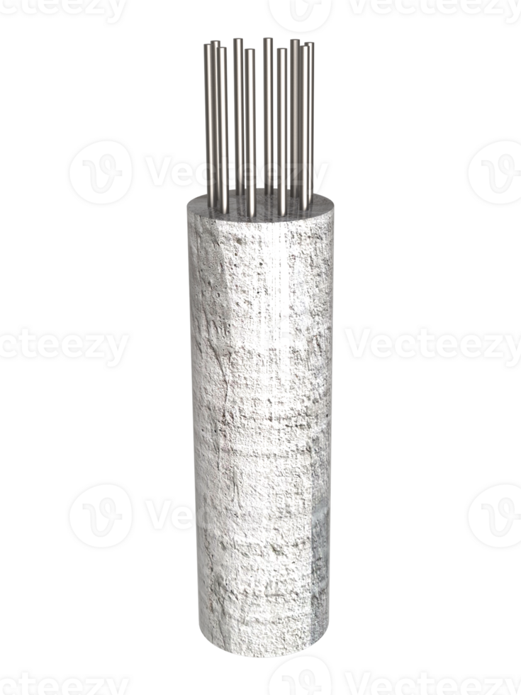 3d RCC columns rendering, concrete columns under construction. column shuttering. rod in columns. png