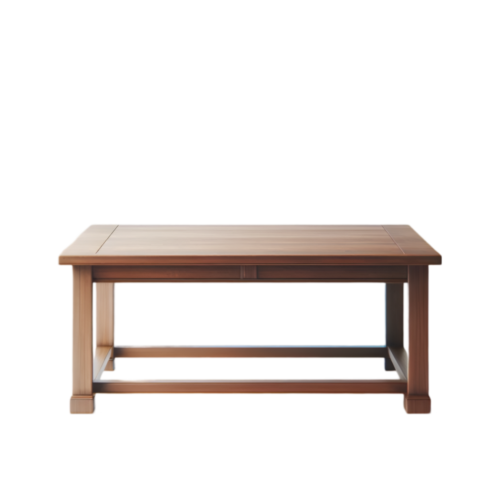Wooden table on a transparent background png