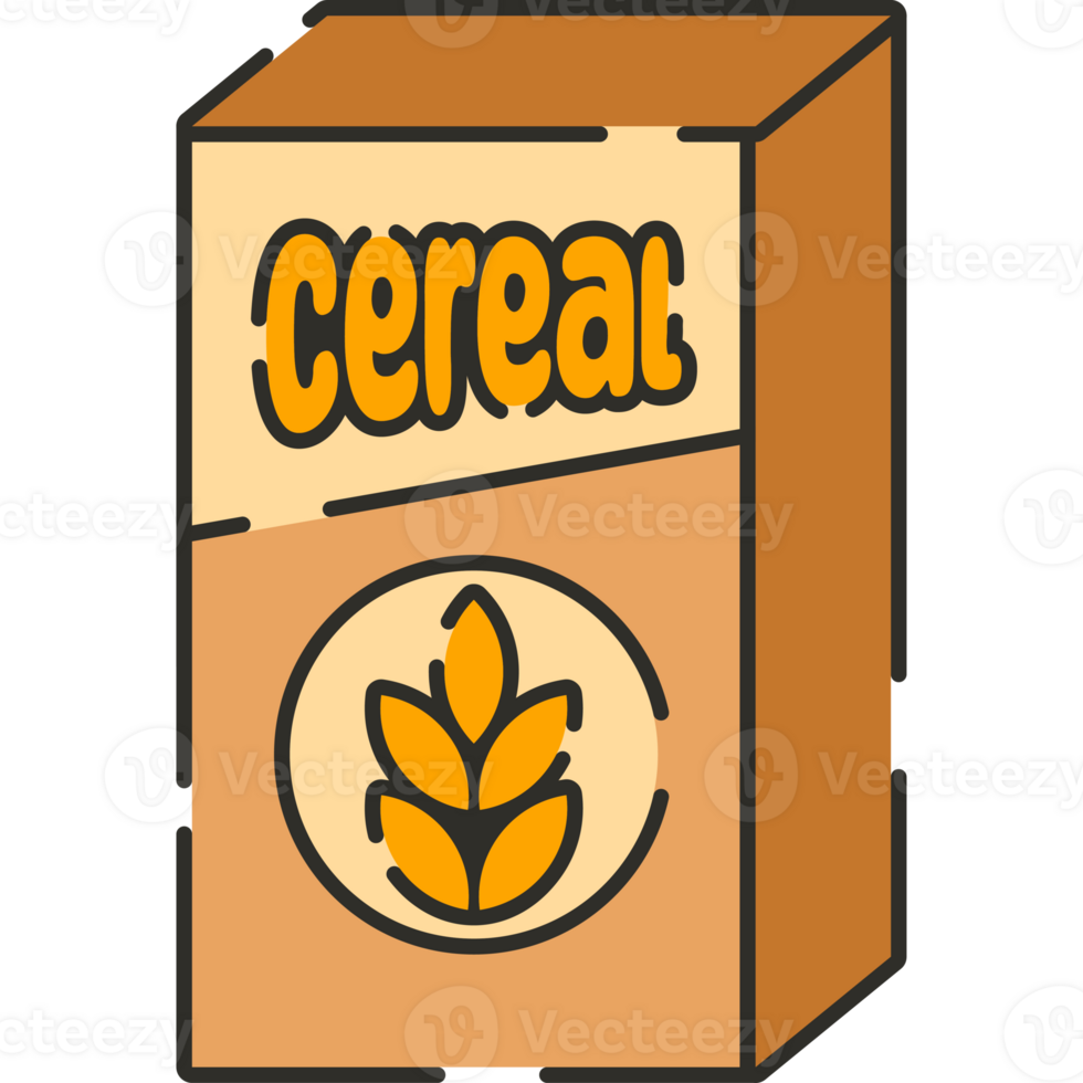 Cereal Flat Cartoon Style Illustration png