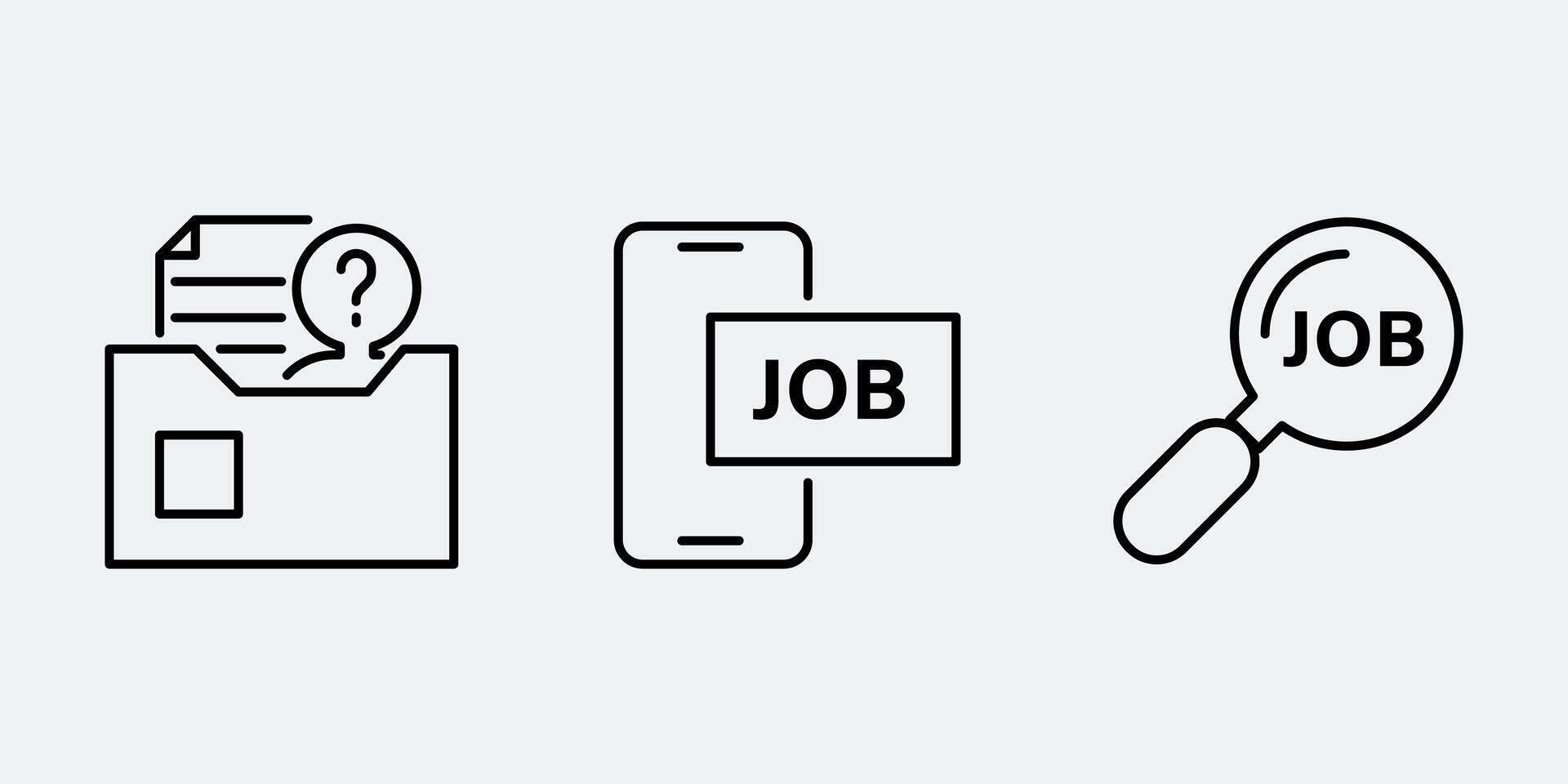 Set icon sign outline simple design vector