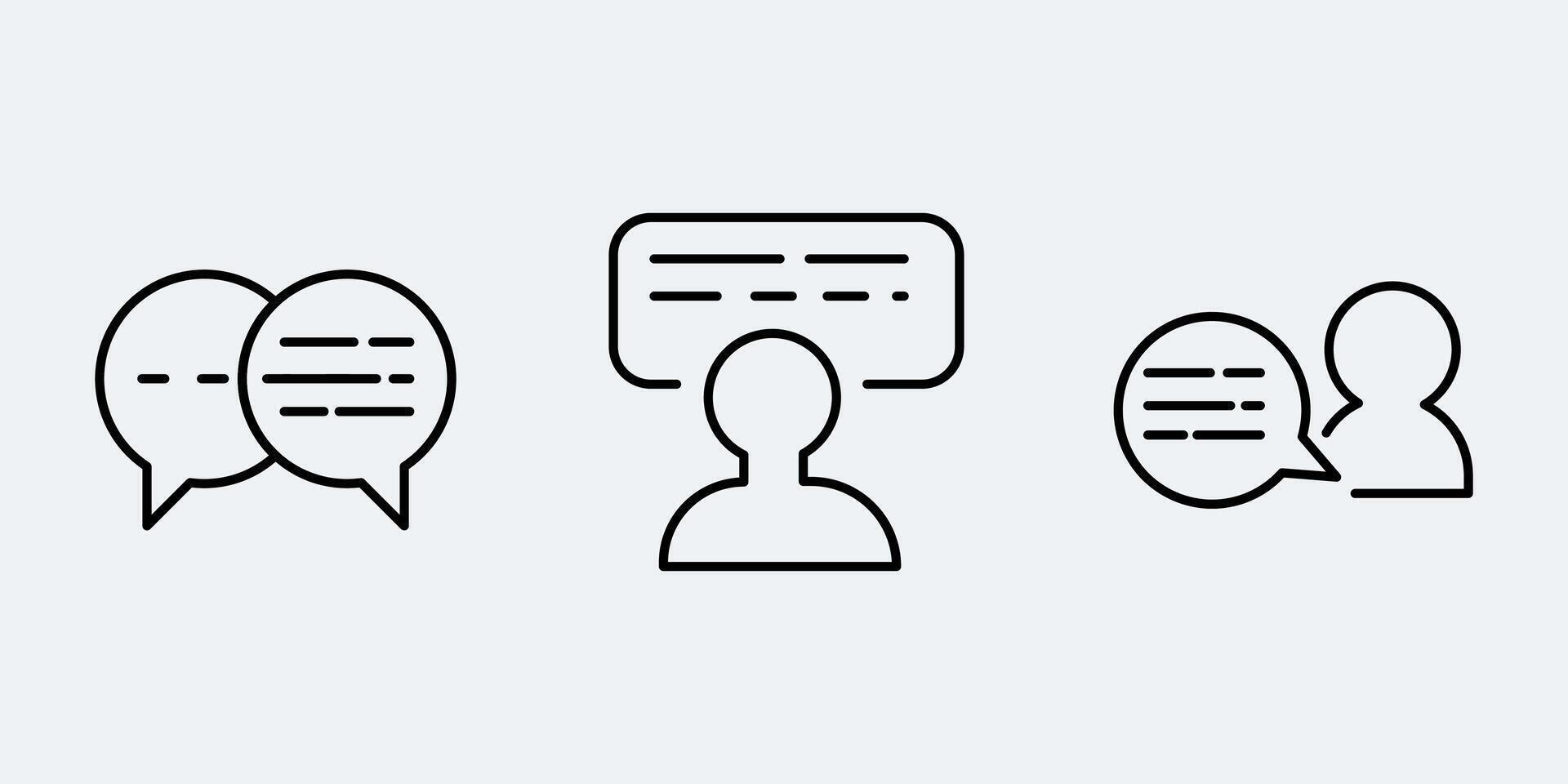Set icon sign outline simple design vector