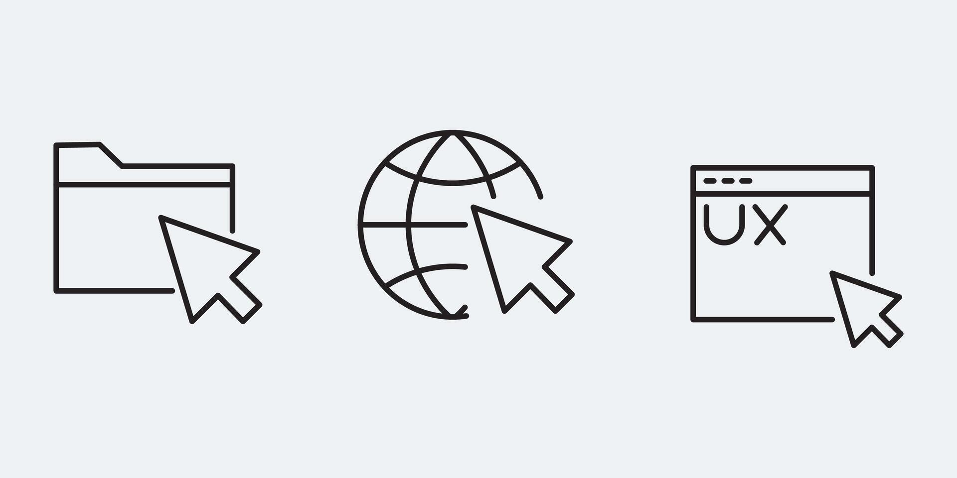 Exporset user interface icon design vector