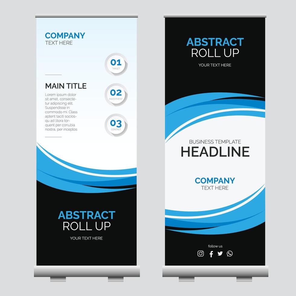 Modern Roll-upBanner Template Design vector