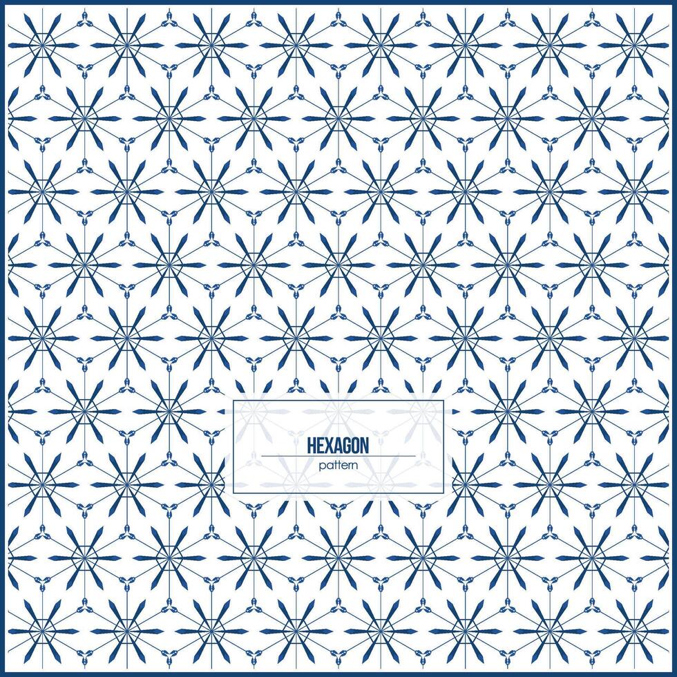 modern style of hexagon pattern with multiple small cakra ornaments vector
