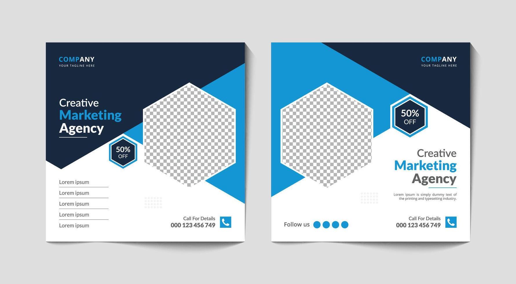 corporate social media post and web banner design template vector
