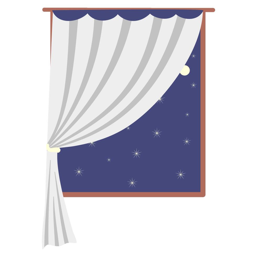 Window with night view vector