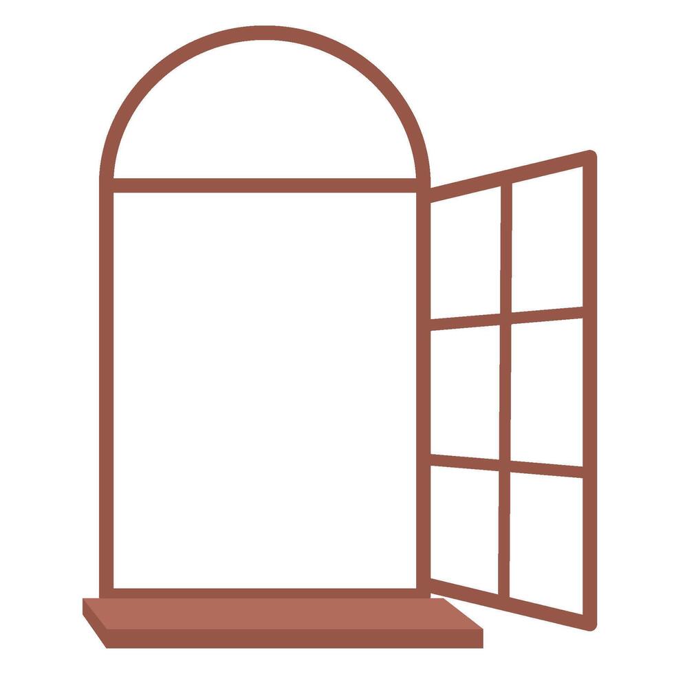 Open window frame vector