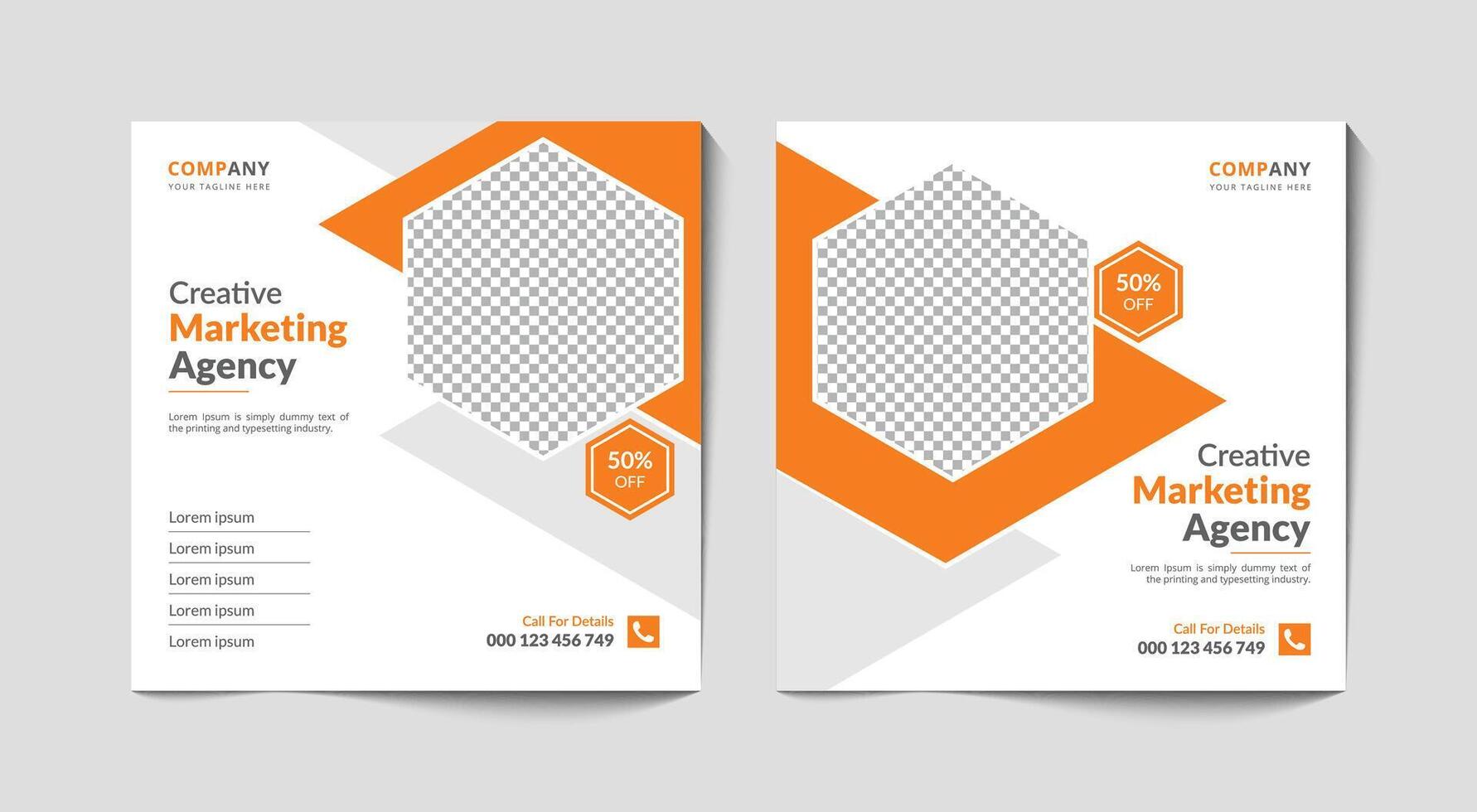 corporate social media post and web banner design template vector