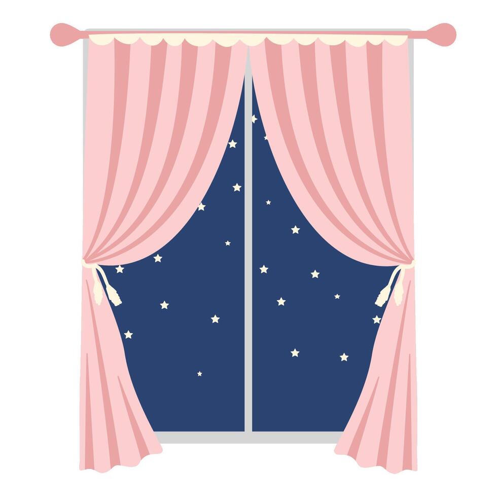 Window with night view vector