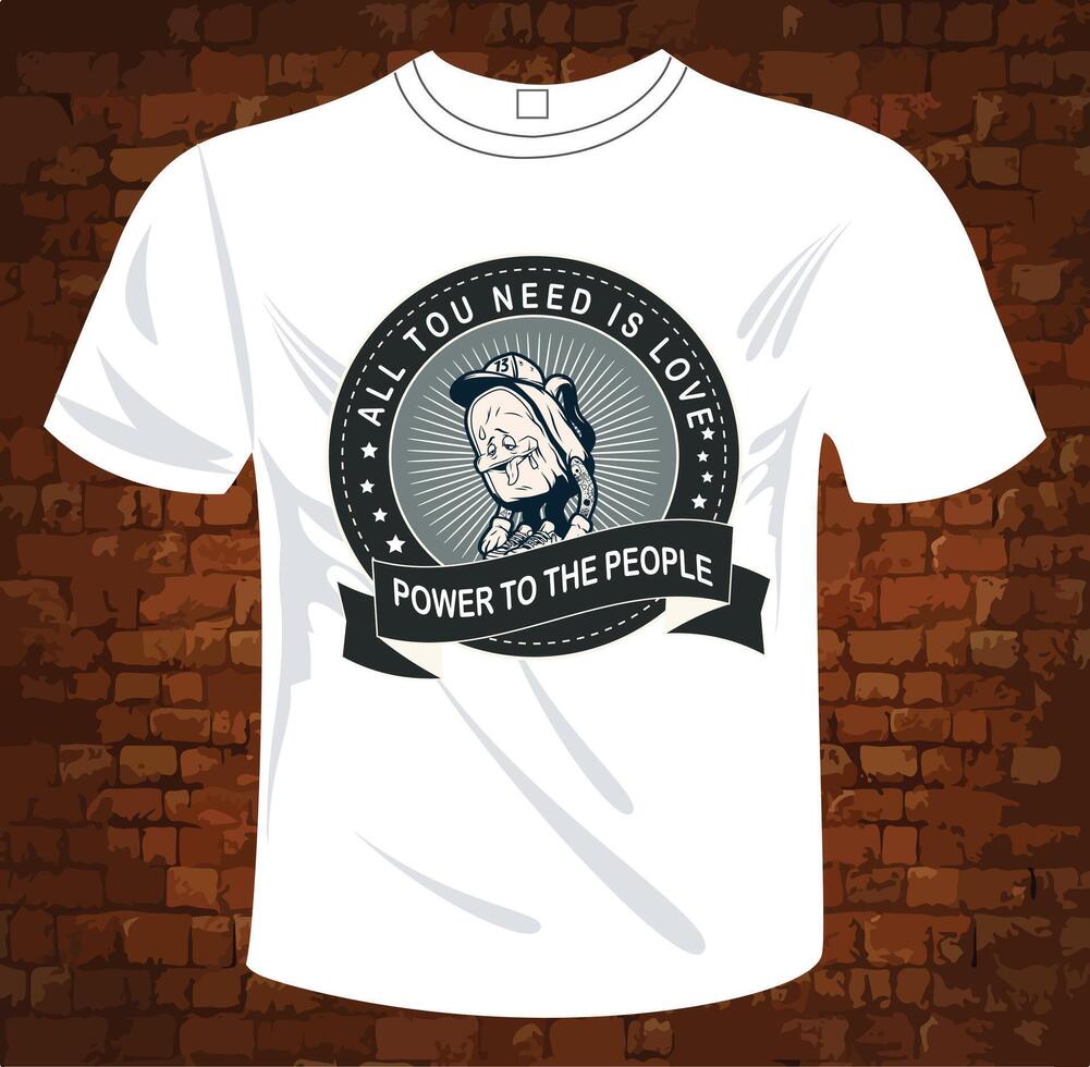 Minimalist professional eye catching t-shirt design vector