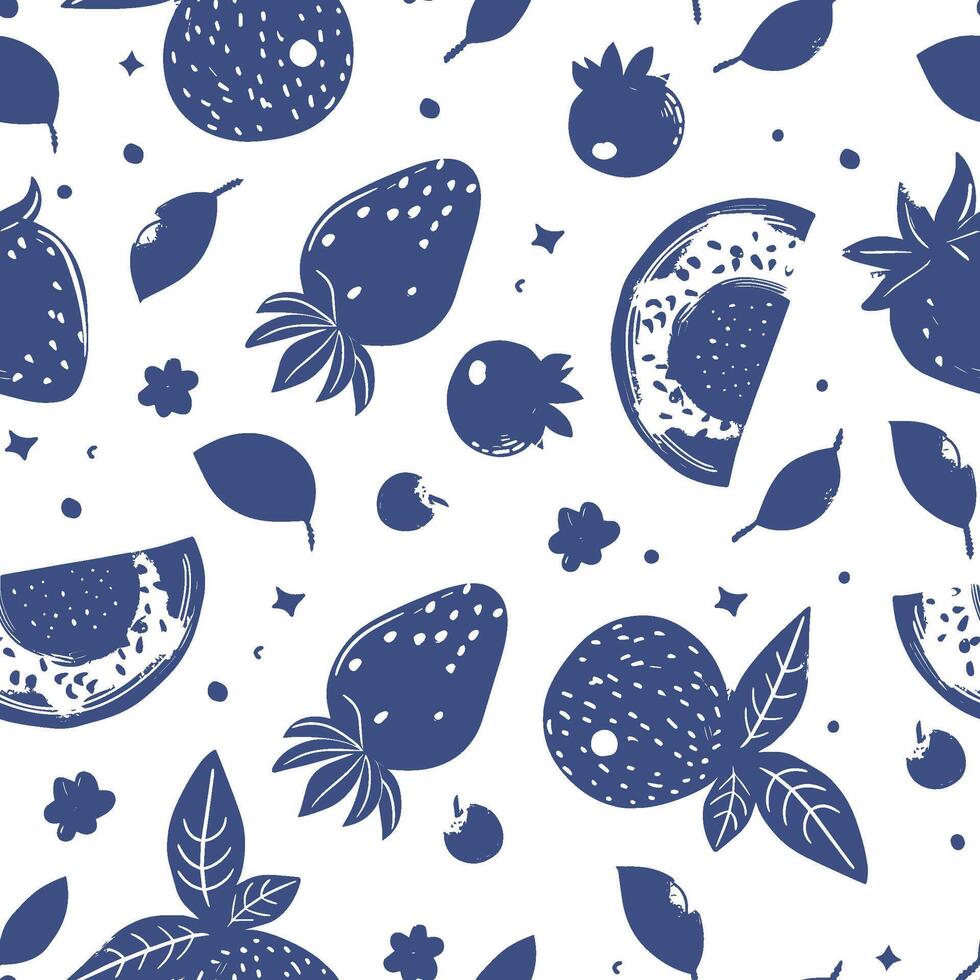 pattern of different berries. Drawing of a berry pattern. Illustration for textiles, packaging, gifts. vector