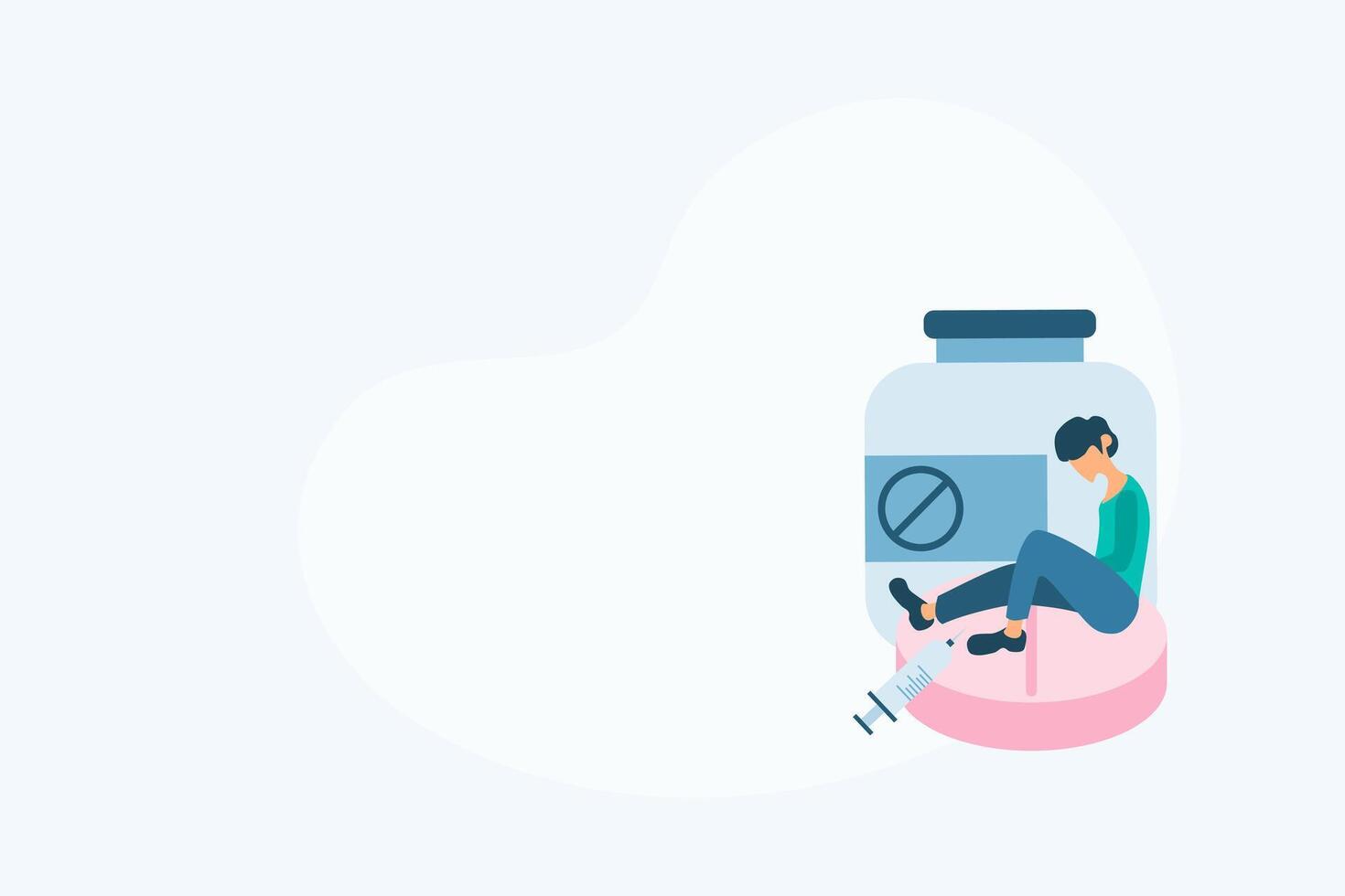 juvenile delinquency drug addicts flat design illustration vector