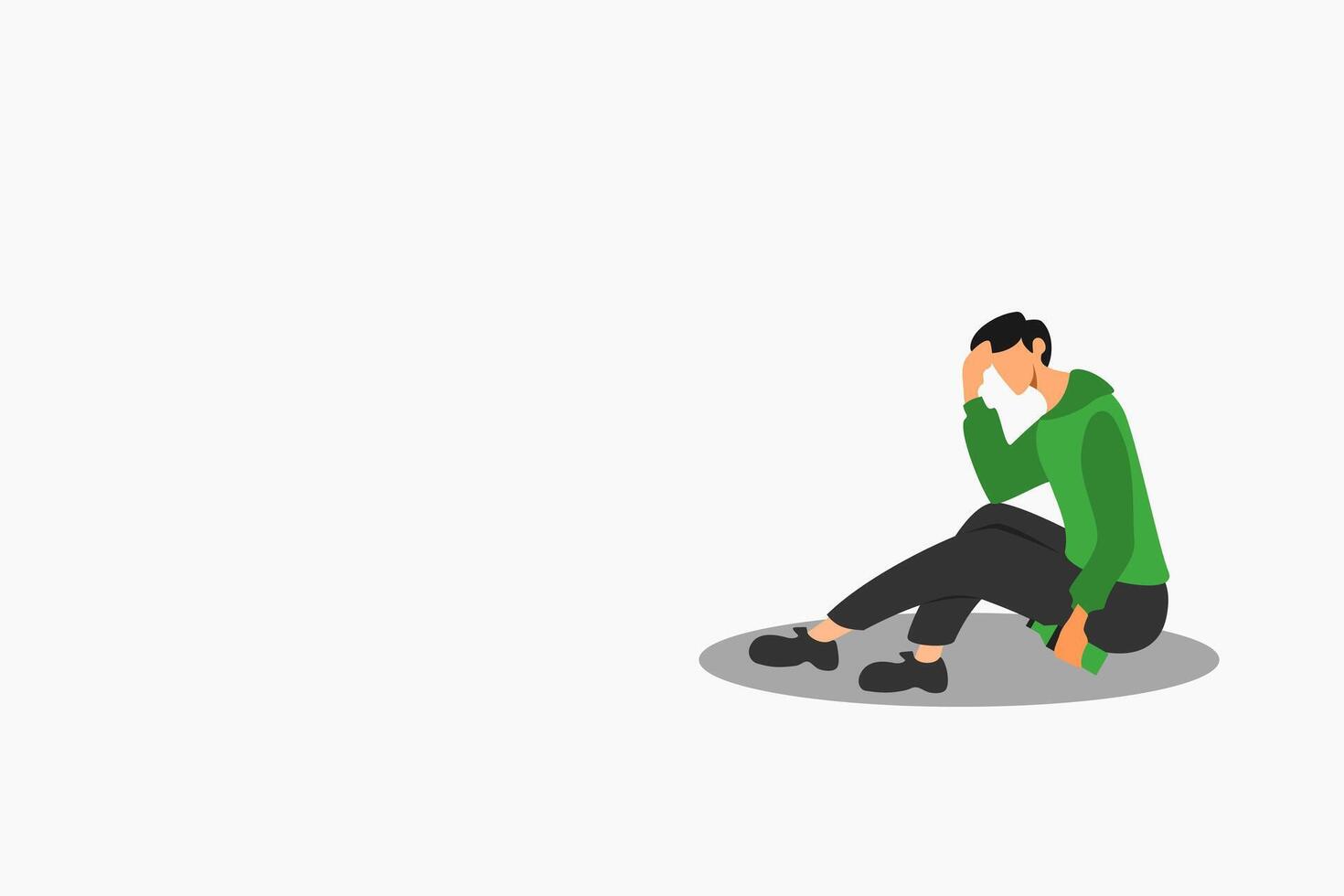 drunken juvenile delinquents flat design vector