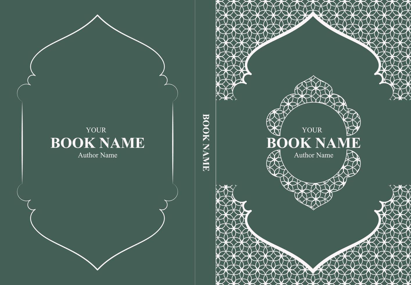 Islami Book Cover Editable Graphics Design For Quran vector