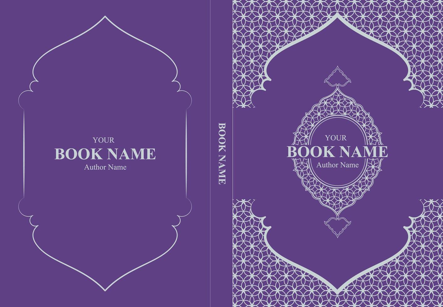 Islami Book Cover Editable Graphics Design For Quran vector