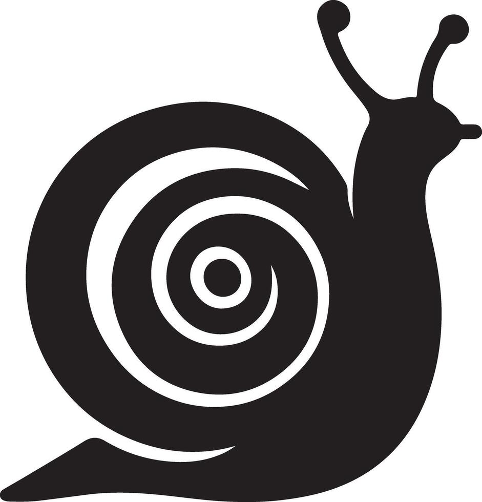 Sea snail silhouette illustration vector