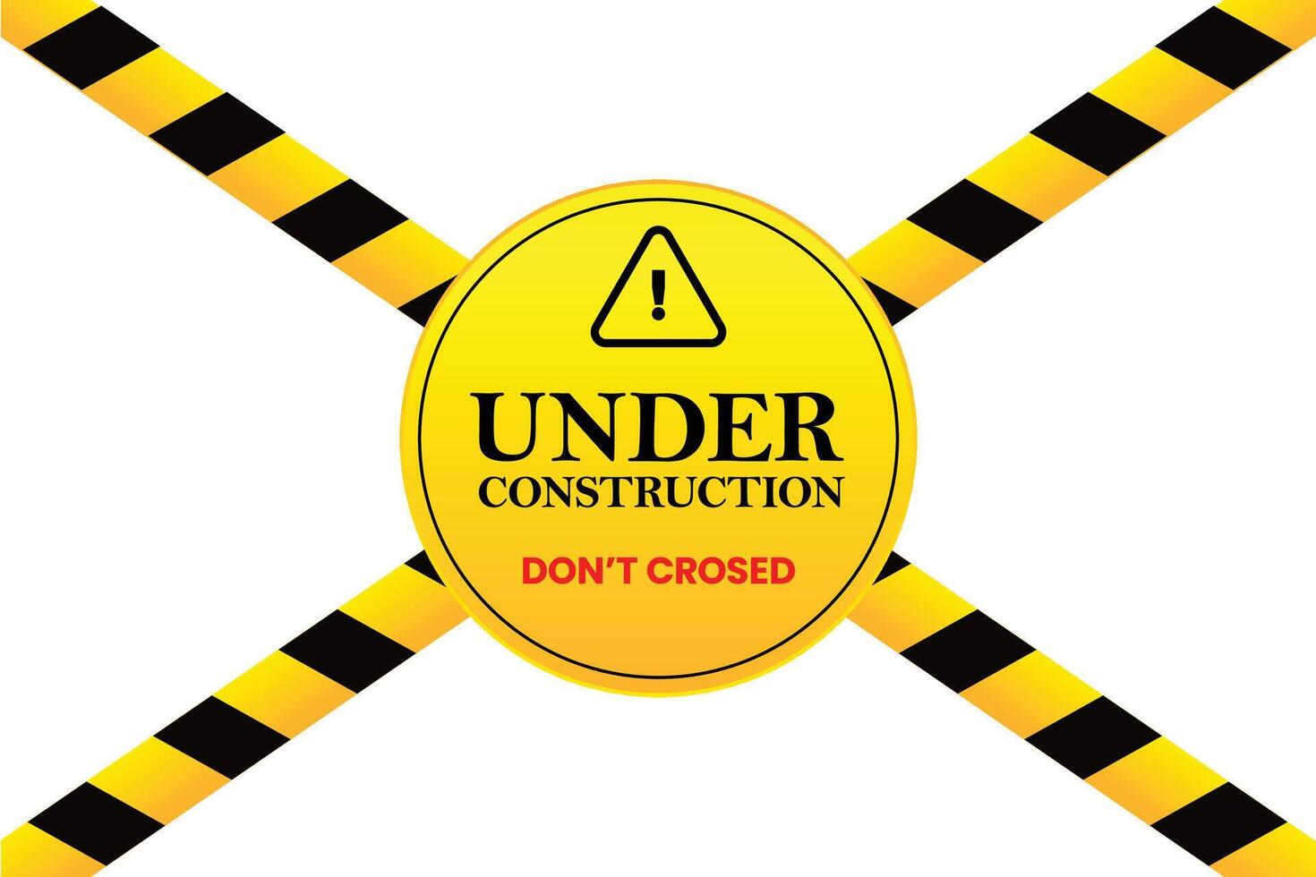 Flat under construction template vector