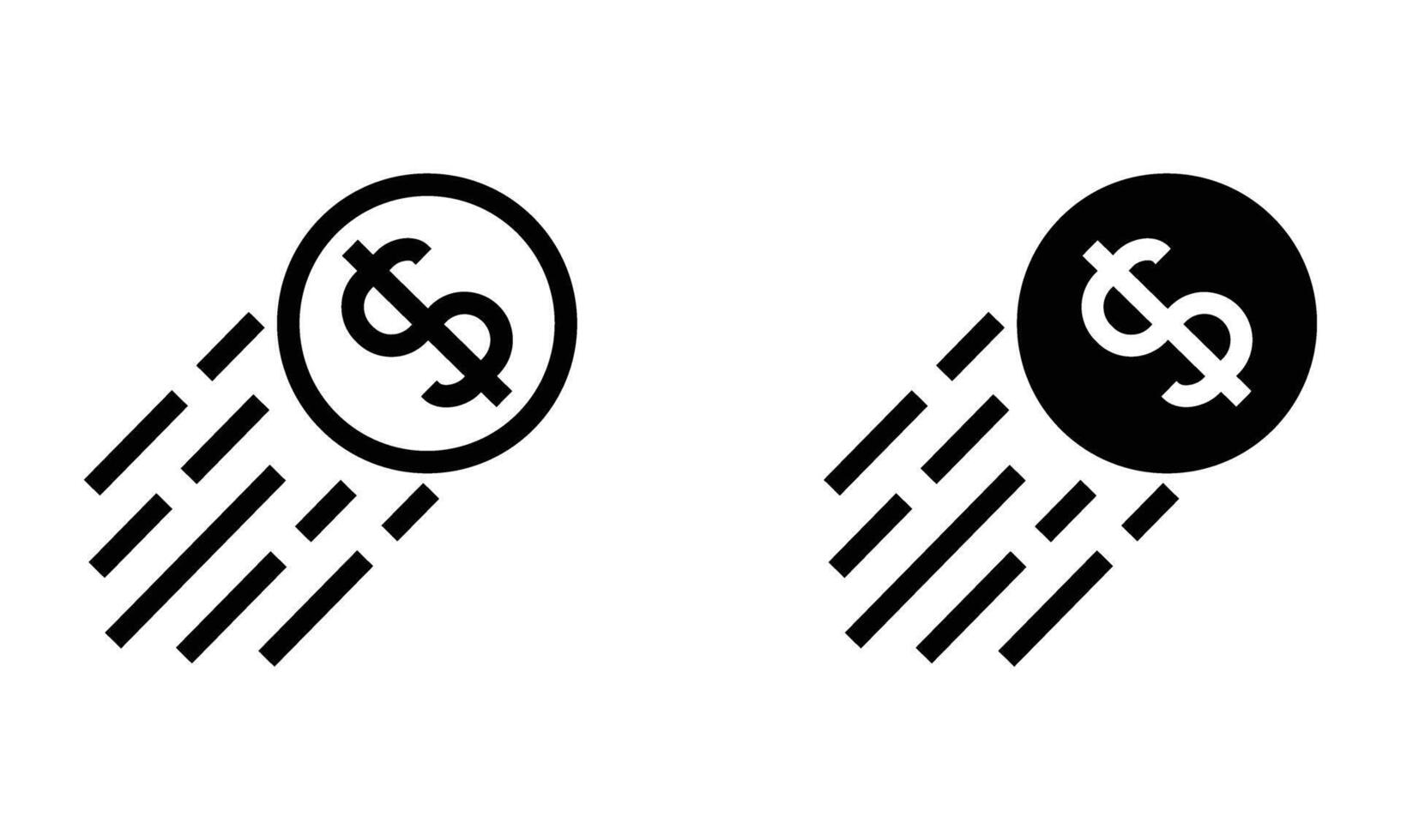 Money coin up. illustration of finance and business icon vector