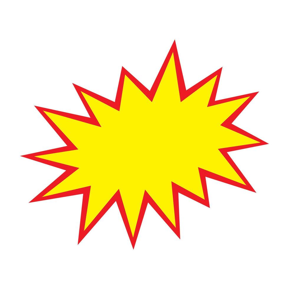 Blank sale tags. Ribbon sale banners. Red and yellow starburst stickers. Pop art funny bang bubble on white background. Cartoon comic style. vector