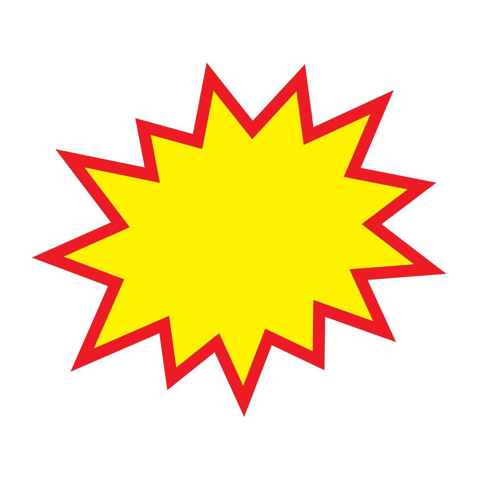 Blank sale tags. Ribbon sale banners. Red and yellow starburst stickers. Pop art funny bang bubble on white background. Cartoon comic style. vector