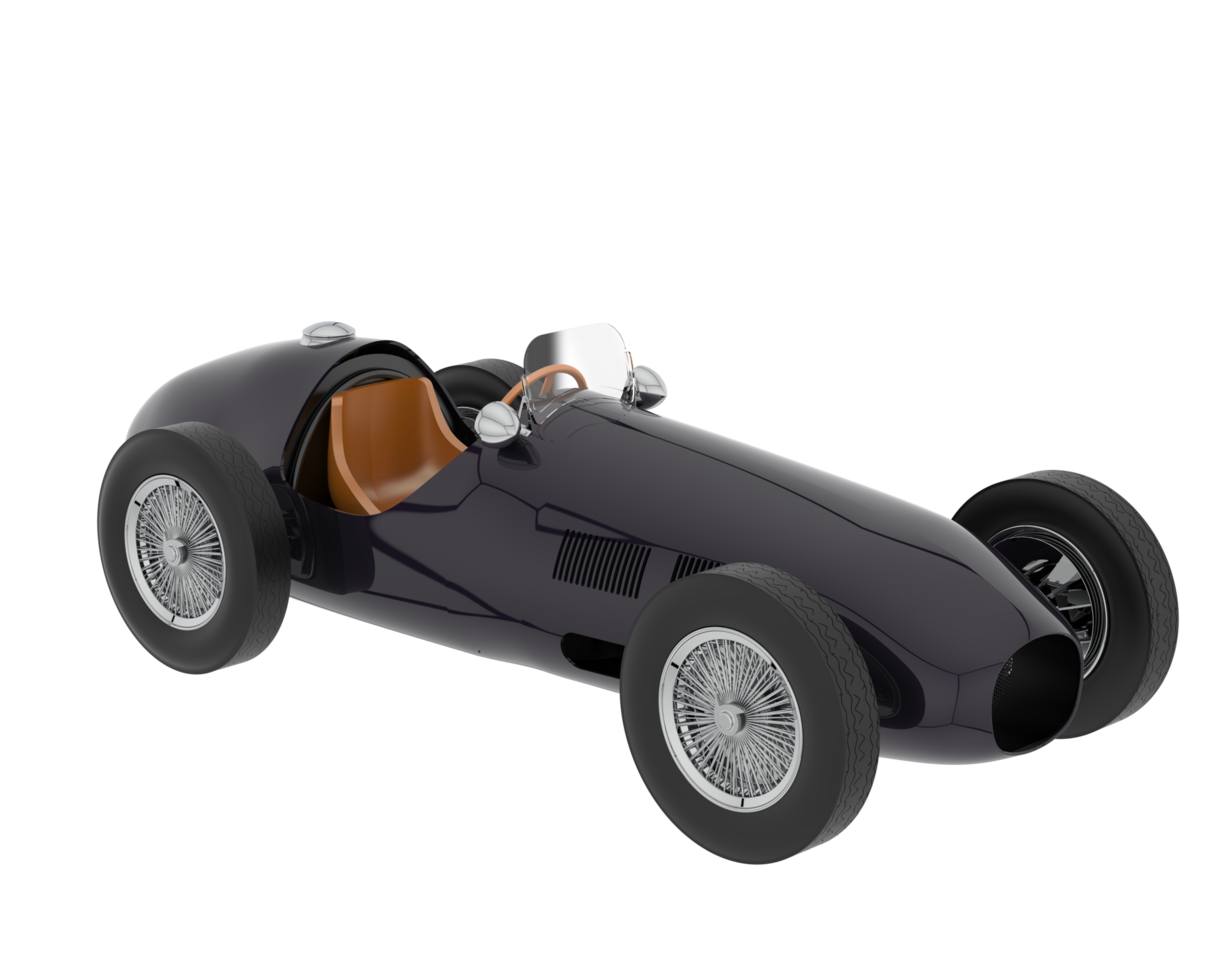 Classic race car isolated on background. 3d rendering - illustration png
