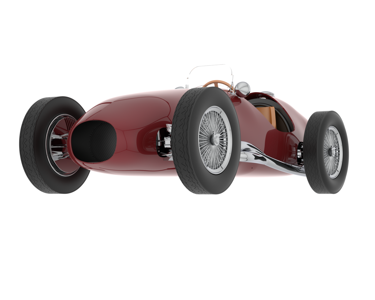 Classic race car isolated on background. 3d rendering - illustration png