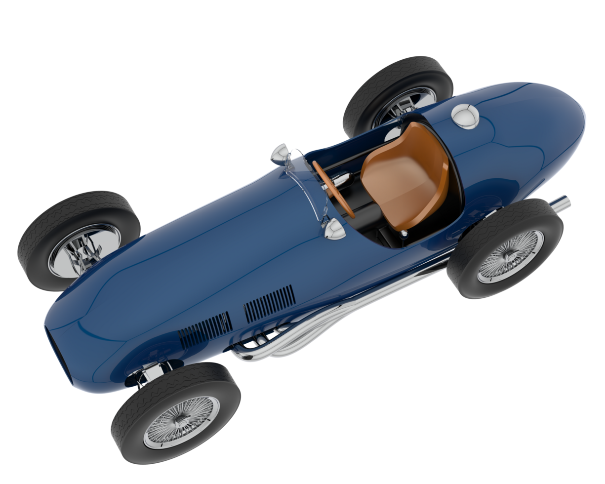 Classic race car isolated on background. 3d rendering - illustration png