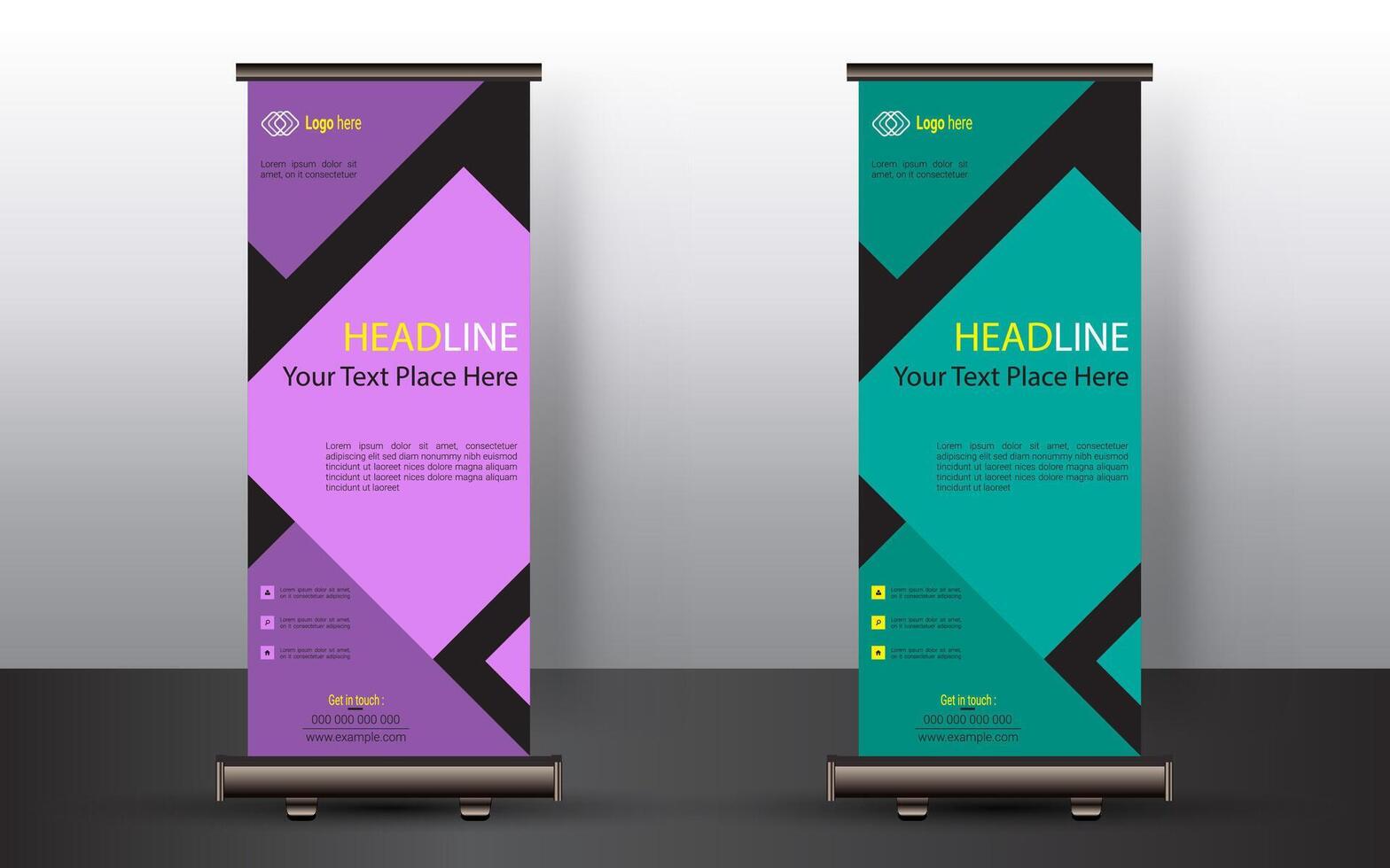 Minimal Creative Professional Business Rollup Banner Template Design vector