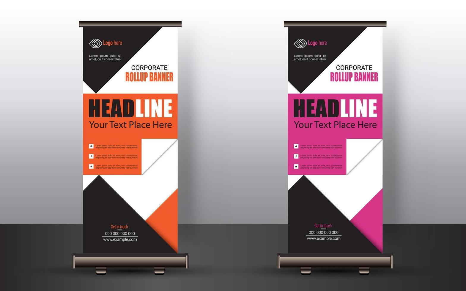 Minimal Creative Professional Business Rollup Banner Template Design vector