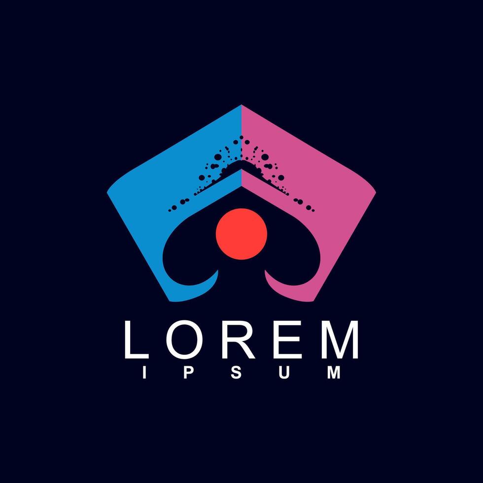 abstract logo design. unique and characterful, geometric abstract logo, modern and cute logo concept vector