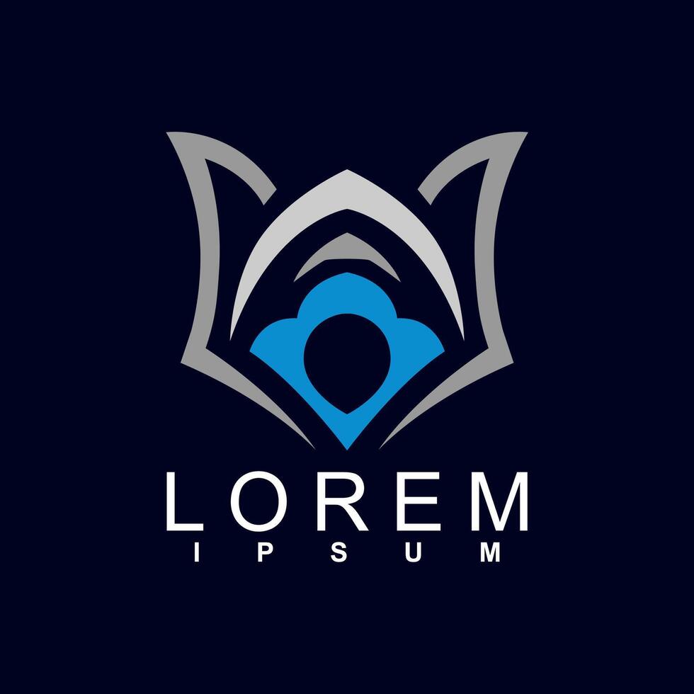 abstract logo design. unique and characterful, geometric abstract logo, modern and cute logo concept vector