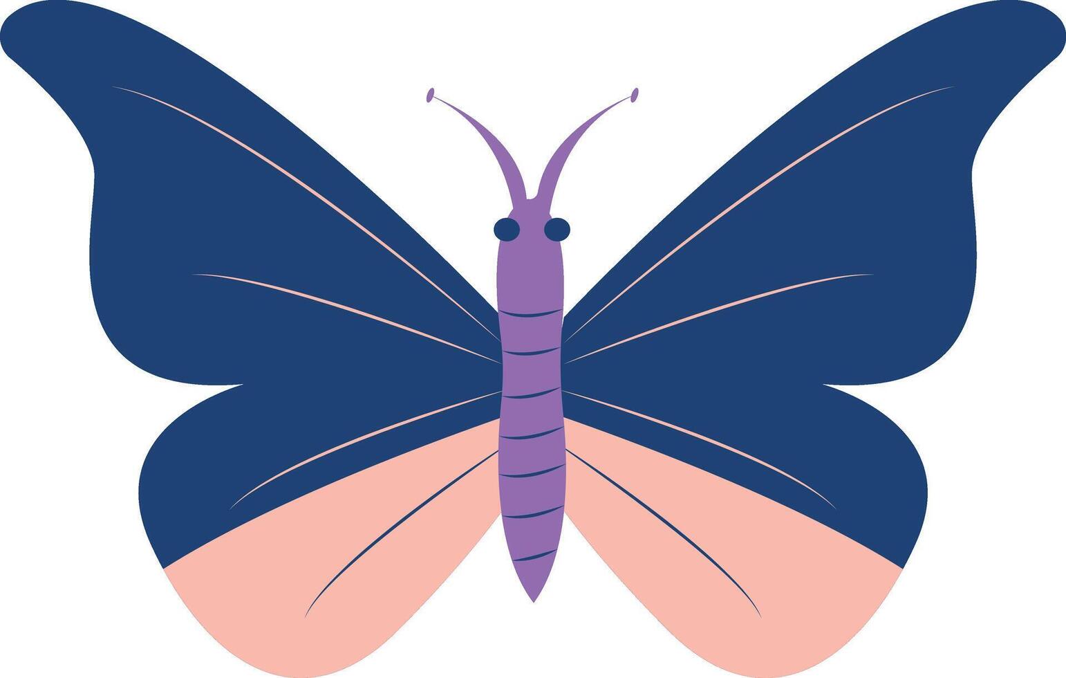 Cute Cartoon Butterfly with Flat Style. Illustration Design. vector