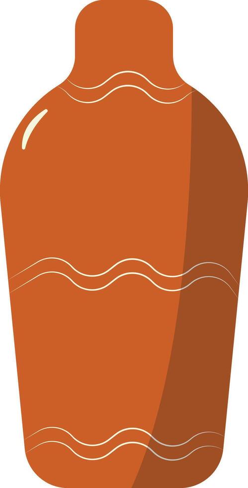 Cartoon Ceramic Vase Illustration. Vase Pottery for Decoration in Flat Style. vector