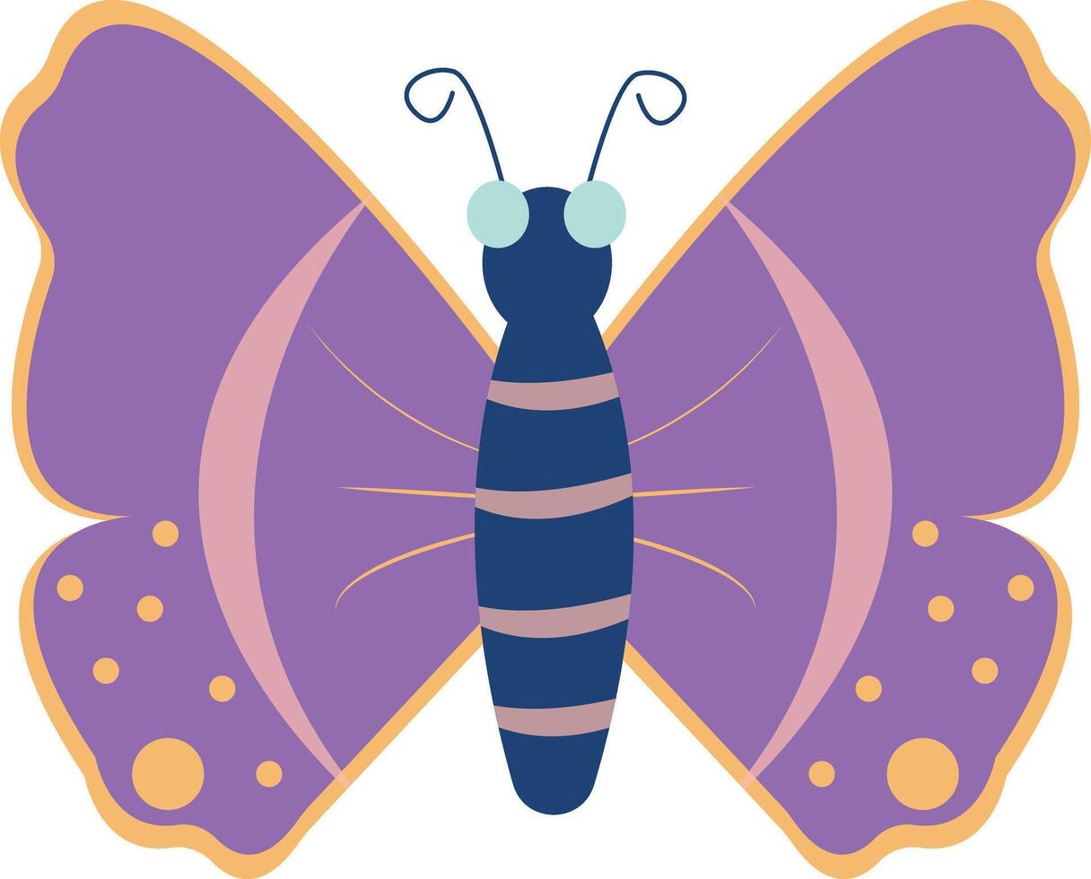 Cute Cartoon Butterfly with Flat Style. Illustration Design. vector