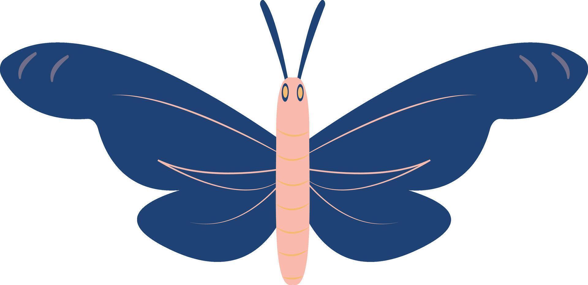 Cute Cartoon Butterfly with Flat Style. Illustration Design. vector