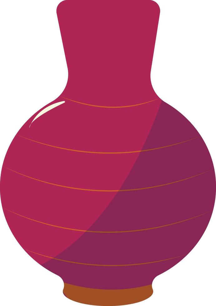Cartoon Ceramic Vase Illustration. Vase Pottery for Decoration in Flat Style. vector